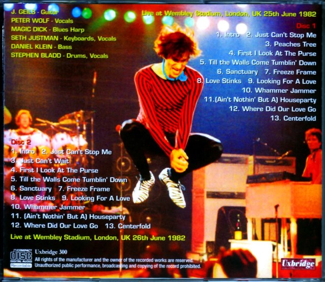J Geils Band J・ガイルズ・バンド/London,UK 1982 2Days
