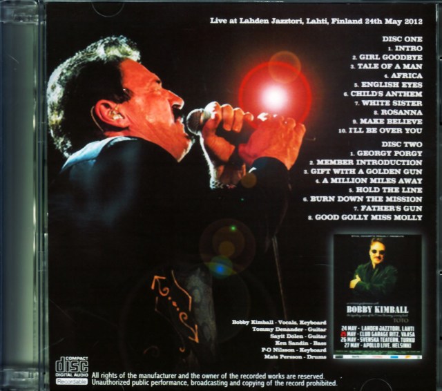 Bobby Kimball ボビー・キンボール/Finland 2012