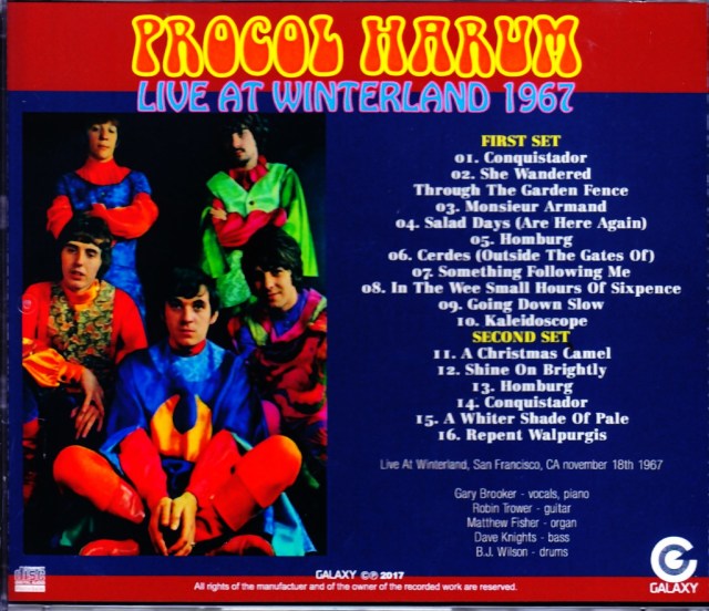 Procol Harum プロコル・ハルム/CA,USA 1967
