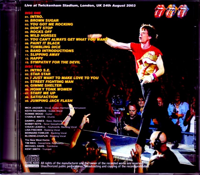 Rolling Stones ローリング・ストーンズ/London,UK 2003 