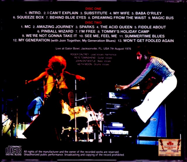 The Who 1976年ラストツアー4公演