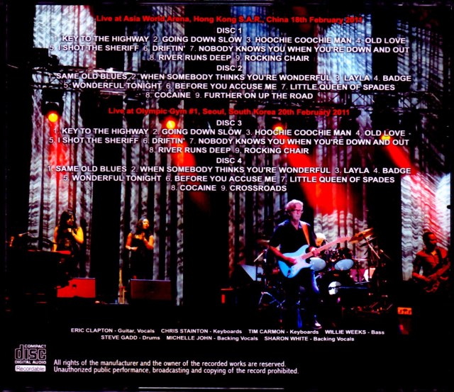 Eric Clapton エリック・クラプトン/South Korea & Hong Kong 2011