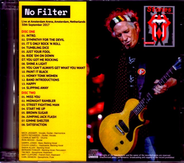 Rolling Stones ローリング・ストーンズ/Netherlands 2017 Upgrade