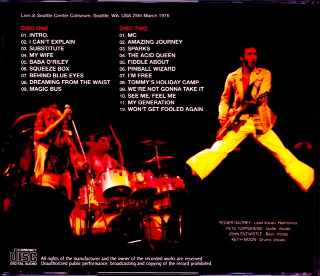 Who,The ザ・フー/WA,USA 1976 Upgrade