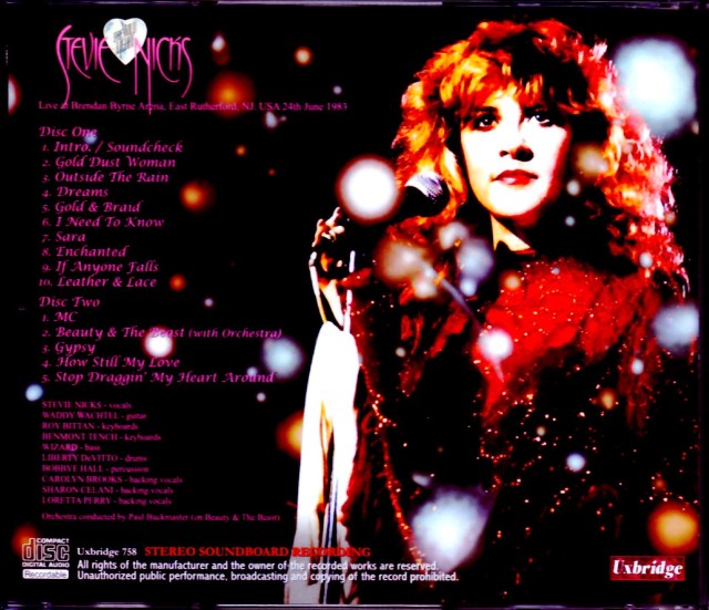 Stevie Nicks スティーヴィー・ニックス/NJ,USA 1983