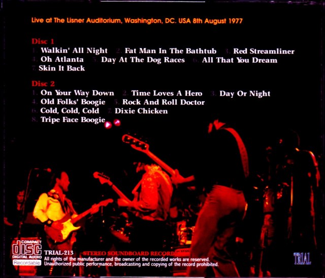 Little Feat リトル・フィート/WA,USA 1977