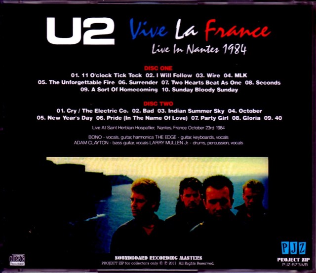 U2 ユーツー/France 1984