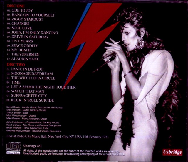 David Bowie デヴィッド・ボウイ/NY,USA 1973