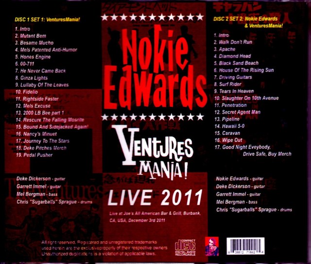 Nokie Edwards,Ventures ノーキー・エドワーズ ベンチャーズ/CA