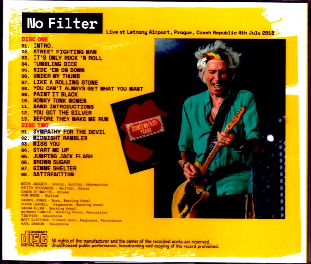 【CD】ローリングストーンズ　2018 No Filter Tour  468 THE ROLLING STONES / No Filter Tour 2018 全14公演セット