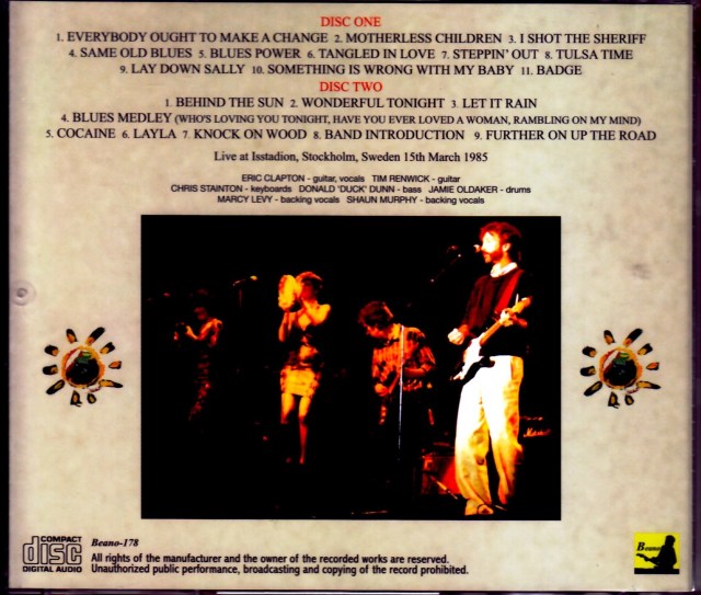 Eric Clapton エリック　クラプトン　1985年コンサートパンフレット エリック・クラプトン / Eric Clapton Live'85 [発売年:1985年][※