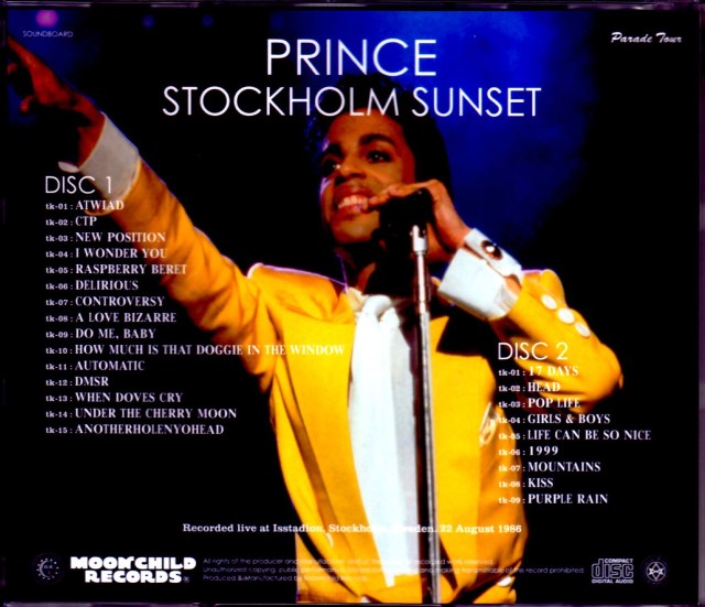 Prince プリンス/Sweden 1986