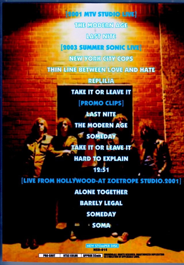 Strokes ストロークス/Chiba,Japan 2003 & more