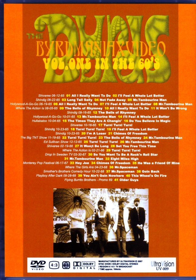 Byrds,The ザ・バーズ/Video Compilation 1960's