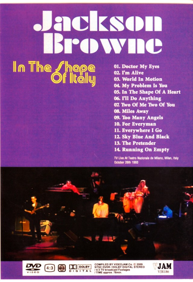 【中古】 Jackson Browne ジャクソンブラウン / I’ll Do Anything: Live In Concert Jackson Browne ジャクソン・ブラウン/Italy 1993