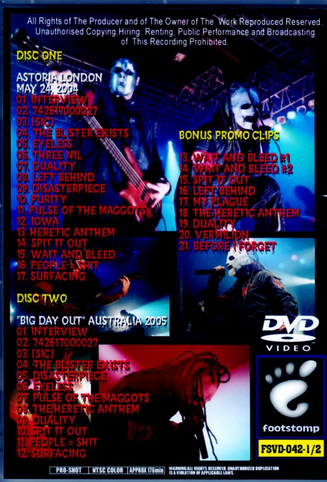 Slipknot スリップノット/London,UK 2004 & more