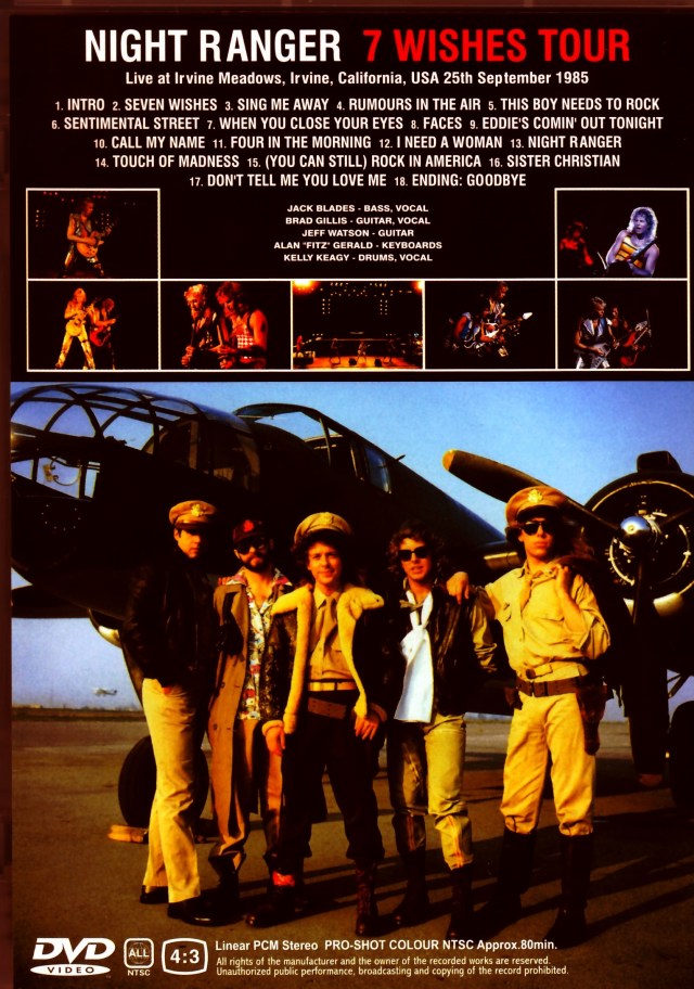 Night Ranger ナイト・レンジャー/CA,USA 1985 LD Version