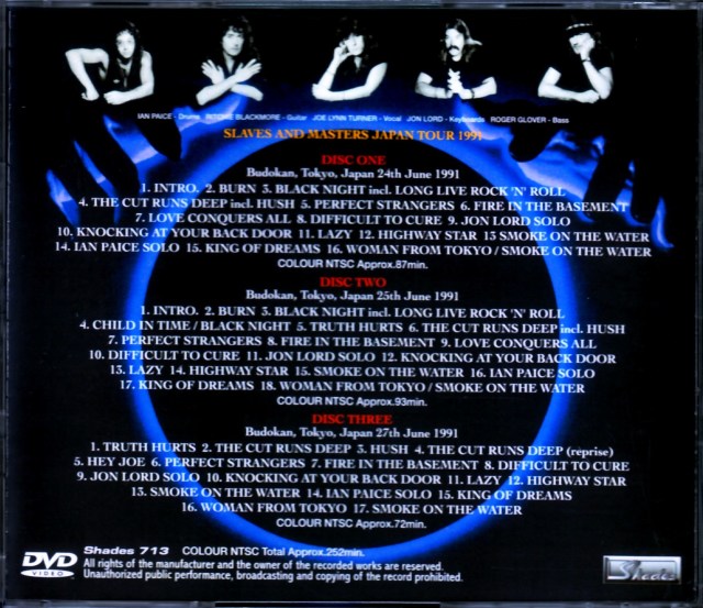 Deep Purple ディープ・パープル/Tokyo,Japan 1991 3Days