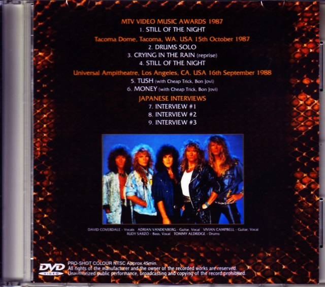 ［新品/限定盤4CD&DVD/➕ツアー販促品❗️］　WHITESNAKE　1987 Amazon.co.jp: WHITESNAKE [CD] (30TH ANNIVERSARY, REMASTERED