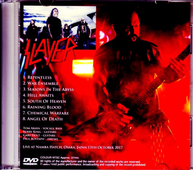 Slayer スレイヤー/Osaka,Japan 2017 Digest
