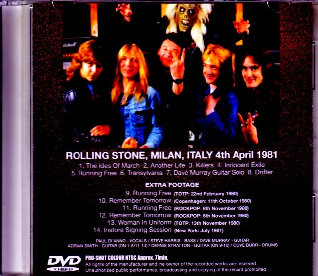 Iron Maiden アイアン・メイデン/Italy 1981 and more