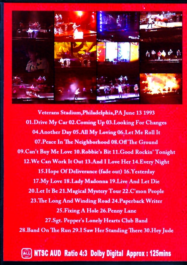 Paul McCartney ポール・マッカートニー/PA,USA 1993