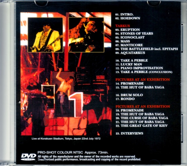 EL & P Emerson,Lake & Palmer/Tokyo,Japan 1972 Japan TV Version 