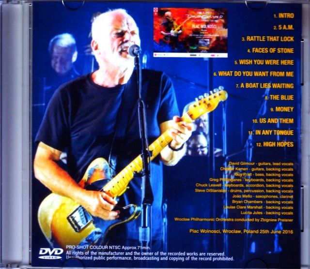 David Gilmour デヴィッド・ギルモア/Poland 2016