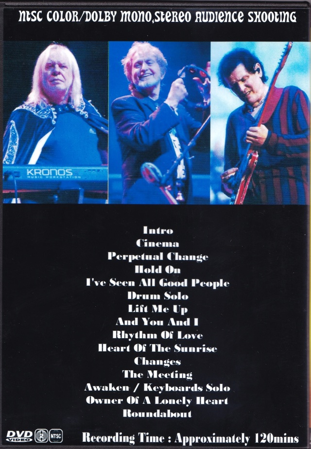 Yes Jon Anderson,Trevor Rabin,Rick Wakeman イエス/Tokyo,Japan 4.18