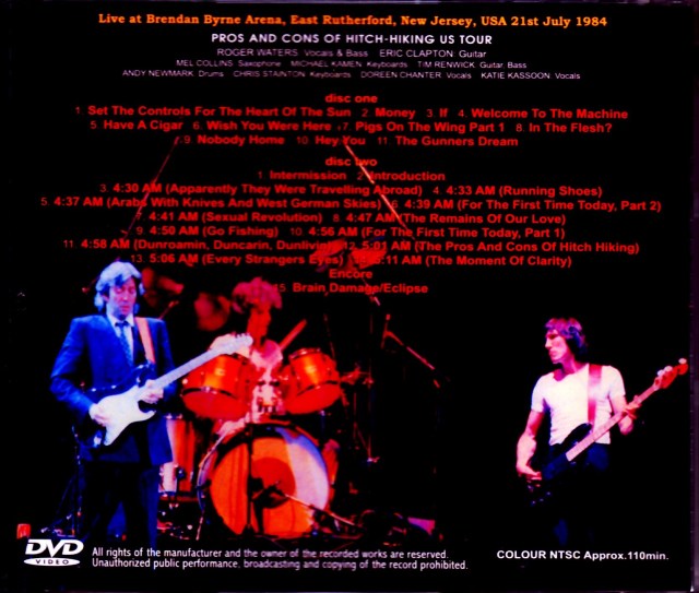 Roger Waters,Eric Clapton ロジャー・ウォーターズ/NJ,USA 1984