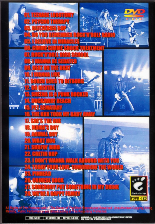 Ramones ラモーンズ/Kanagawa,Japan 1991