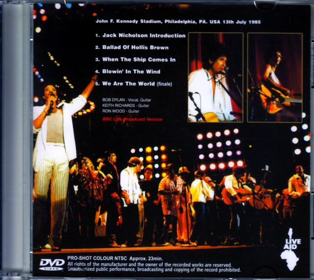 Bob Dylan,Keith Richards,Ronnei Wood ボブ・ディラン/PA,USA 1985