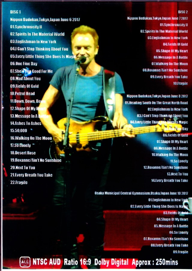 Sting スティング/Japan Tour 2017 Collection