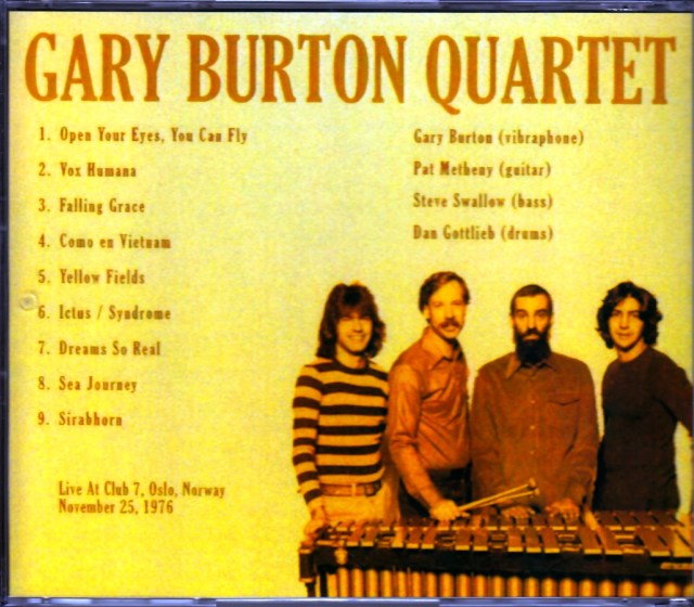 Gary Burton Quartet,Pat Metheny ゲイリー・バートン/Norway 1976