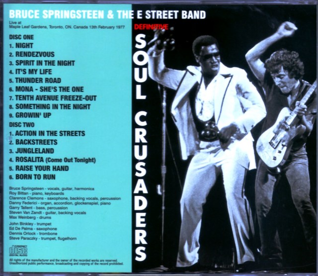 Bruce Springsteen ブルース・スプリングスティーン/Canada 1977