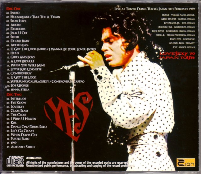 Prince プリンス/Tokyo,Japan 1989