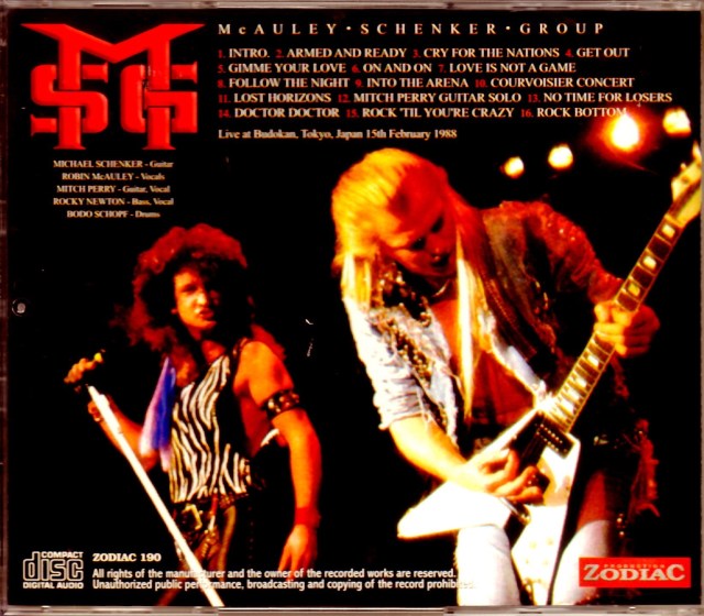 McAuley Schenker Group マッコリー・シェンカー・グループ/Tokyo