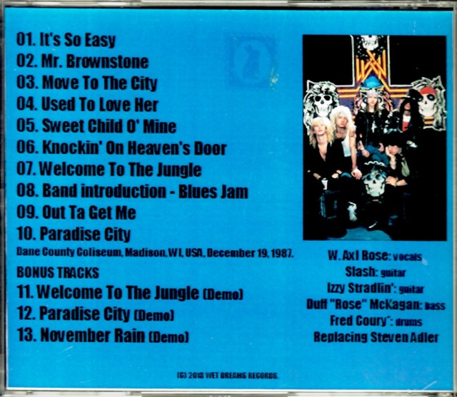 ガンズアンドローゼズ　VHS 9本セット Guns N' Roses ガンズ・アンド・ローゼス/Wi,USA 1987