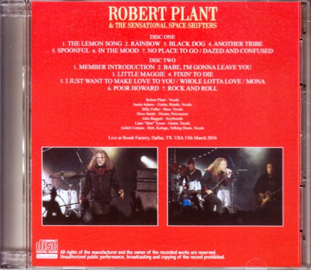 Robert Plant ロバート・プラント/Texas,USA 2016