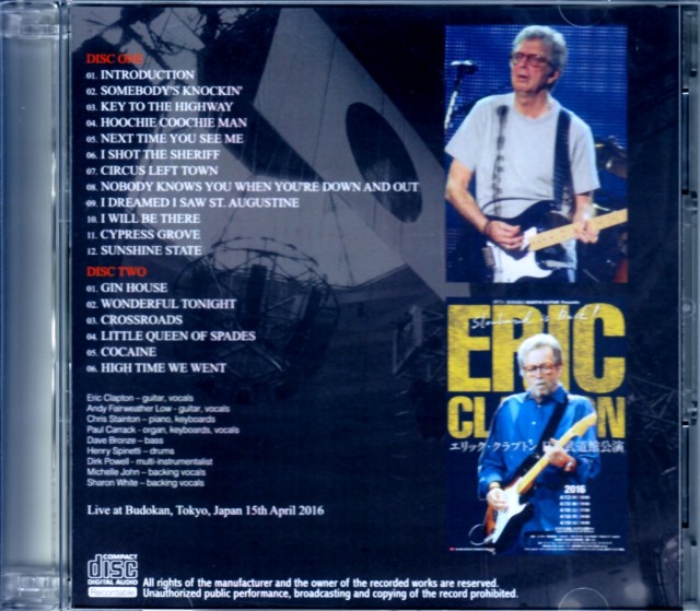 Eric Clapton エリック・クラプトン/Tokyo,Japan 4.15.2016