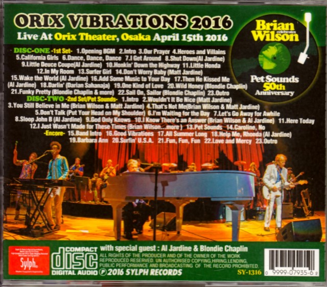Brian Wilson,Beach Boys Celebrates ブライアン・ウィルソン