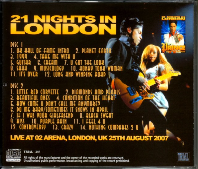 Prince プリンス/London,UK 2007