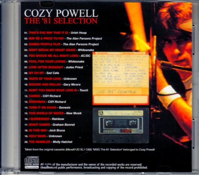 Cozy Powell コージー・パウエル/1981's Selection