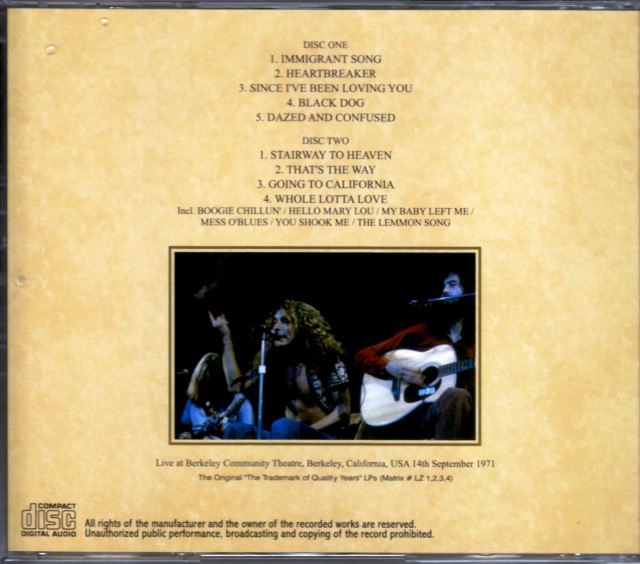 LED ZEPPELIN/レッド・ツェッペリン/FAREWELL TO L.A. Led Zeppelin – Farewell To L.A. – 3 x CD (Unofficial Release