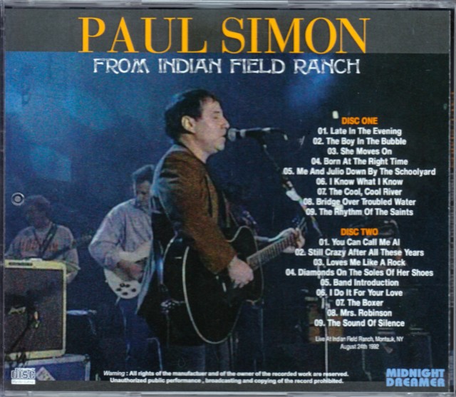 Paul Simon ポール・サイモン/New York,USA 1992