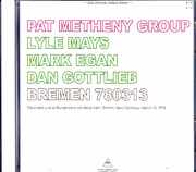 Pat Metheny Group Lyle Mays パット・メセニー ライル・メイズ/West Germany 03.13.1978 Remastered