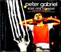 Peter Gabriel ピーター・ガブリエル/CA,USA 9.30.1978 Late Show
