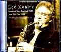 Lee Konitz リー・コニッツ/Canada 1985 & more