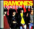 Ramones ラモーンズ/London,UK 1981 Complete