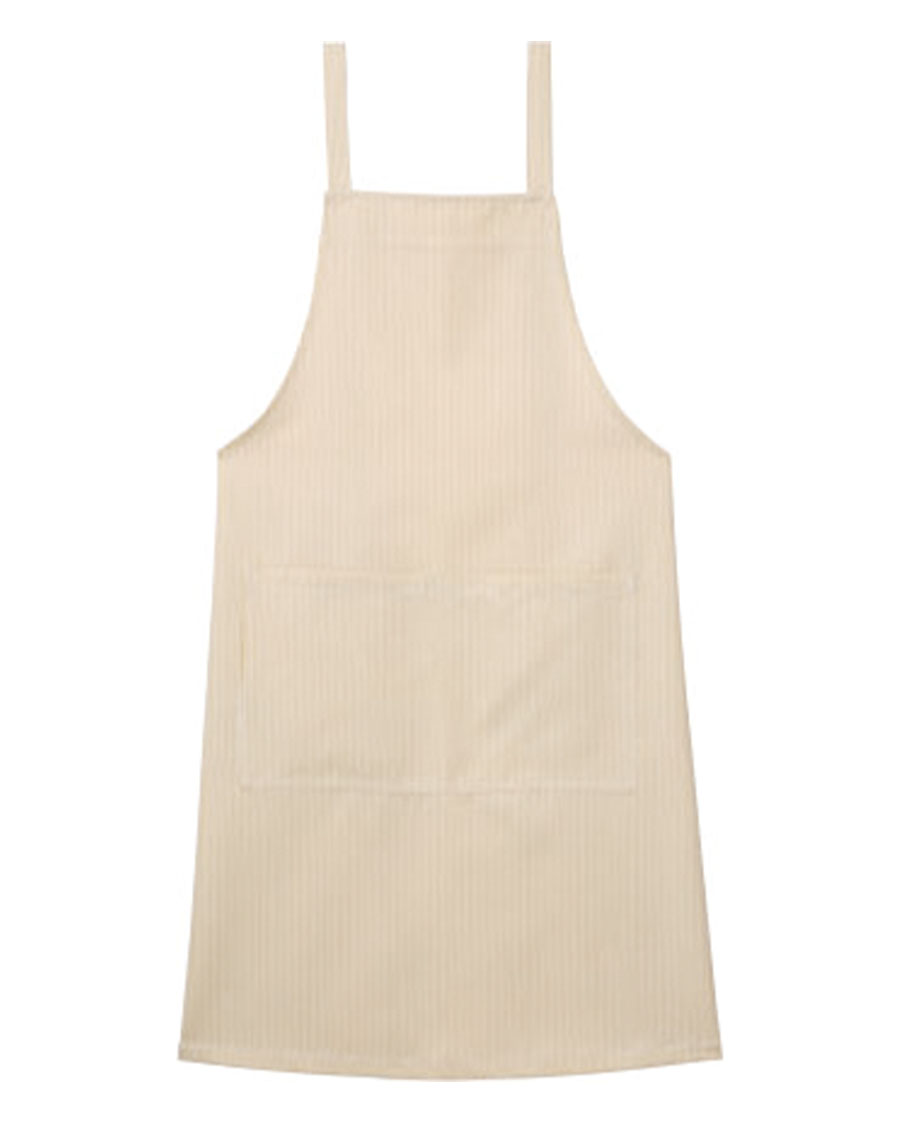 胸当てエプロン◆ホワイト*ベージュ【非フッ素撥水 ツイル】